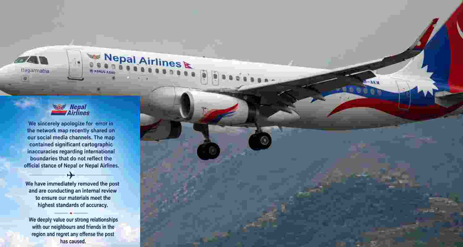 Nepal Airlines apologises for a map error showing J&K as part of Pakistan, deletes post after backlash and says it is reviewing internal processes.