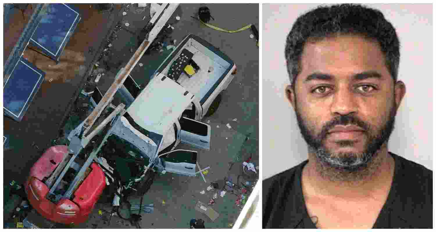 New Orleans attacker Shamsud-Din Jabbar (R), and the truck he used for the attack (L).