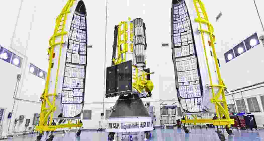 ISRO-NASA's NISAR Earth observation satellite during final integration before launch from Sriharikota on July 30. 