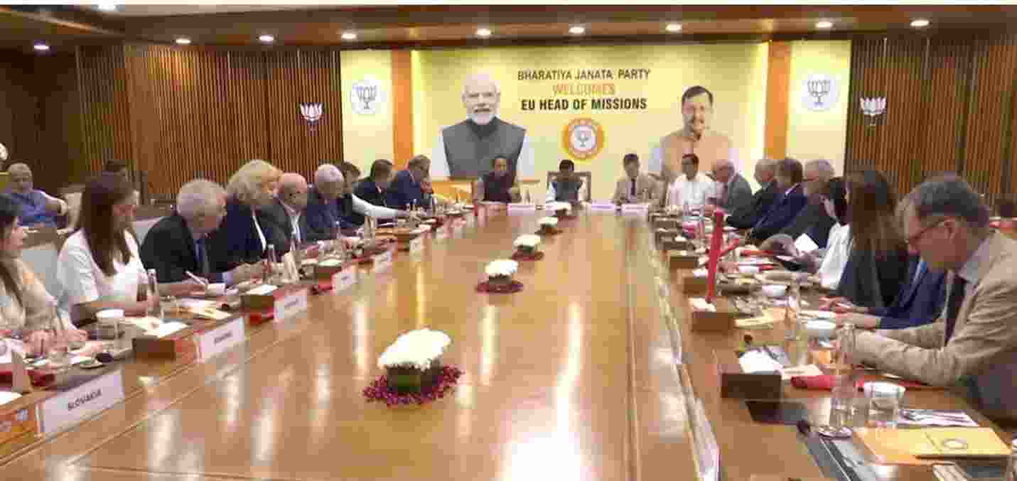 Nitin Nabin interacts with EU member nations under know BJP prog