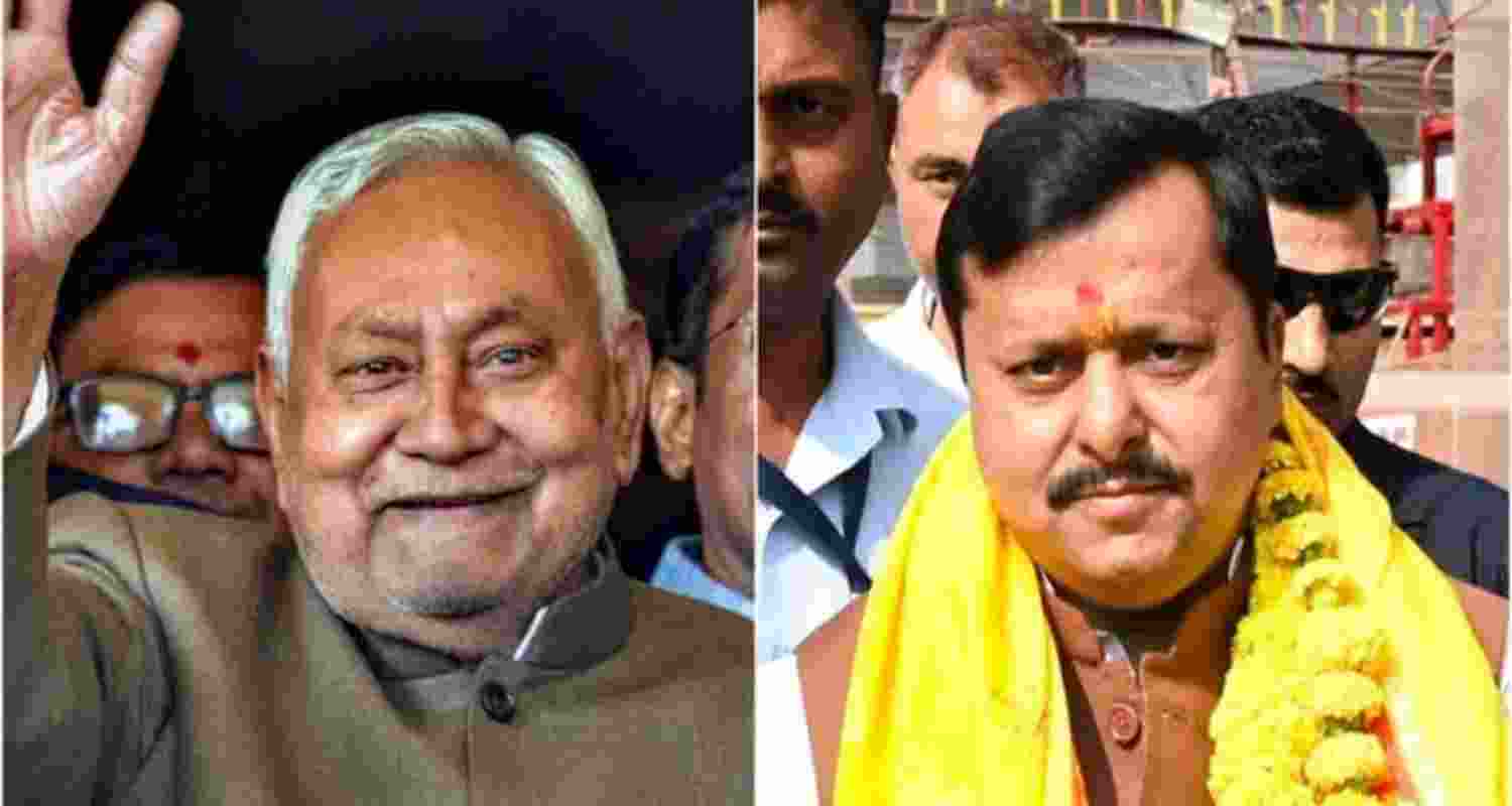 JD(U) chief Nitish Kumar (left) and BJP national president Nitin Nabin.