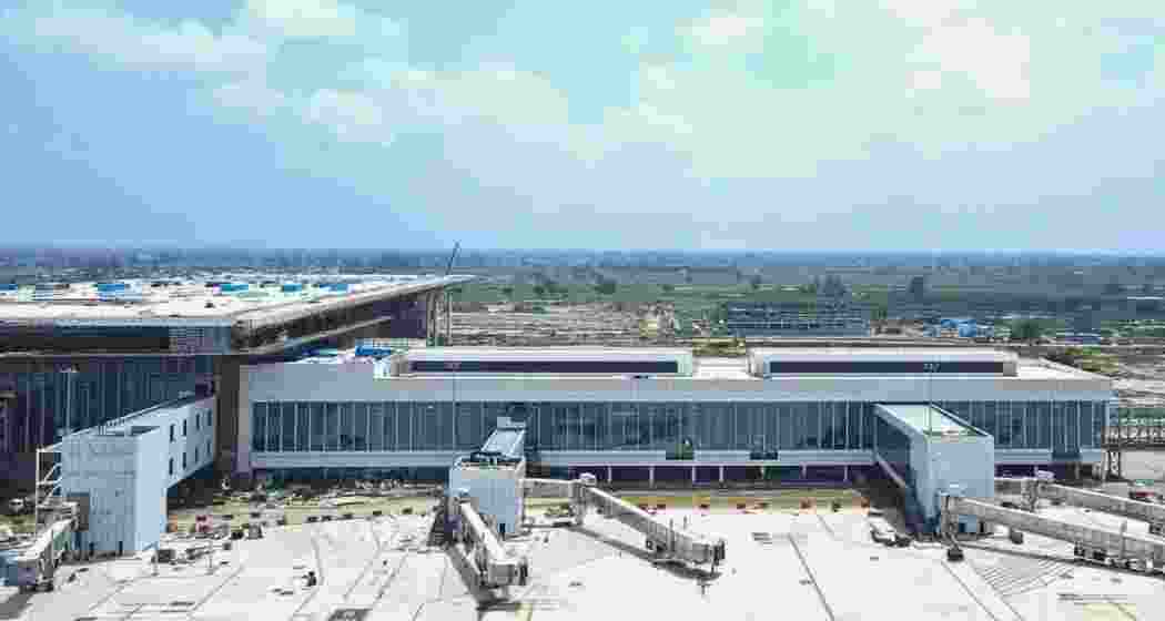 Noida International Airport in Uttar Pradesh during construction works. (File photo)