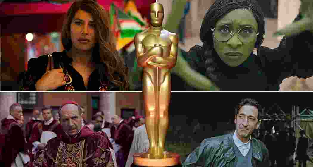 Clockwise from top left: Emilia Perez, Wicked, The Brutalist, Conclave Composite.