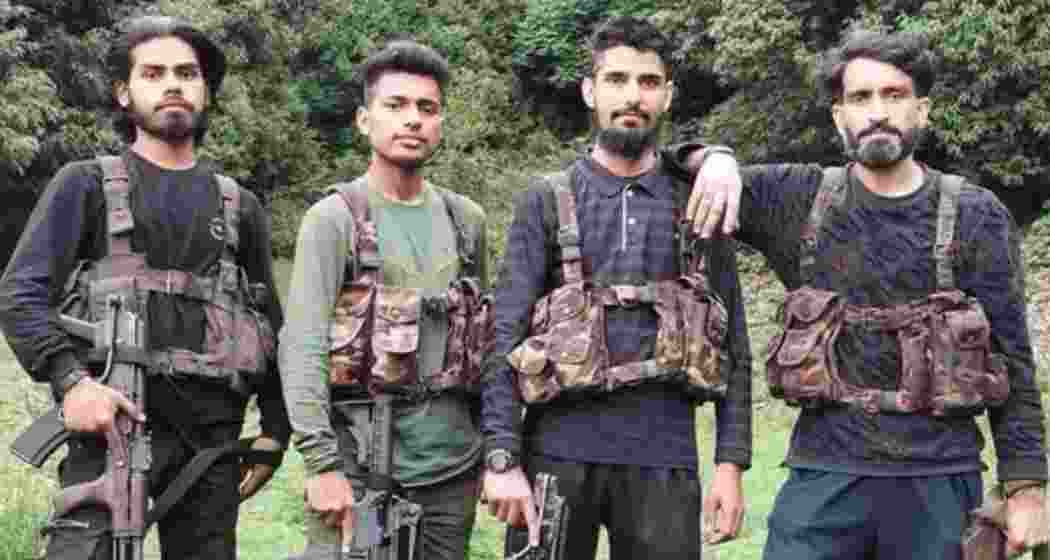 Images of four terrorists suspected in the Pahalgam massacre, released by the NIA.
