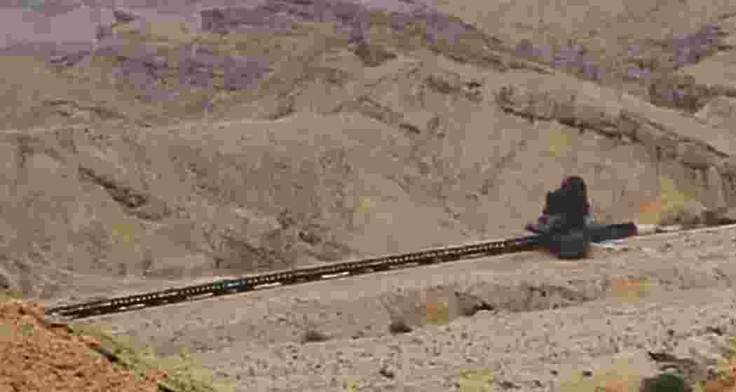 A screen grab showing the blast that rocked the Jaffar Express.