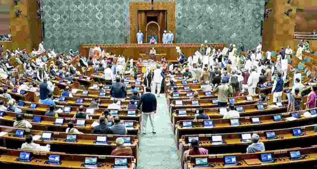 Several Opposition MPs gheraoed PM Modi's chair in the Lok Sabha. 