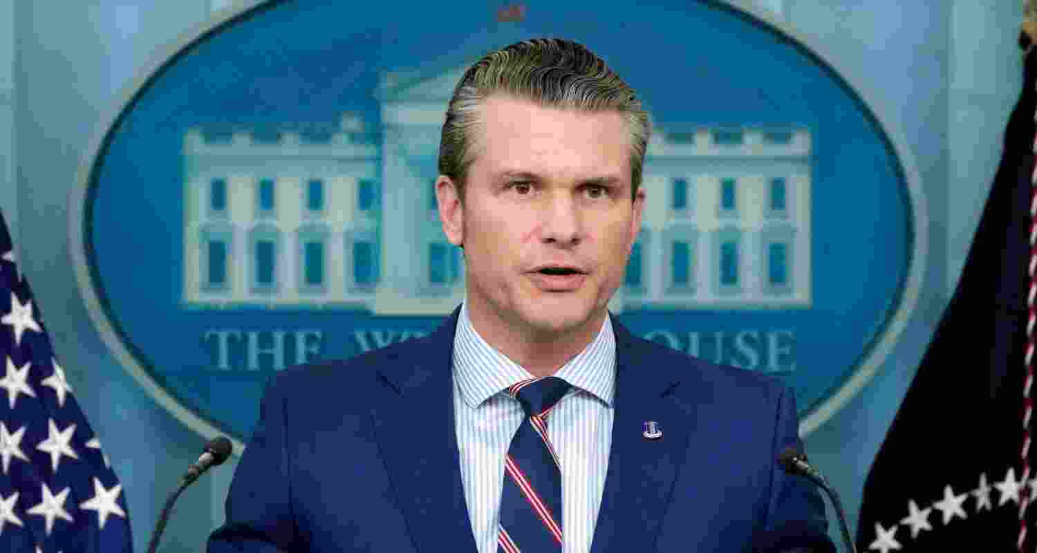 A file photo of Pentagon chief Pete Hegseth.