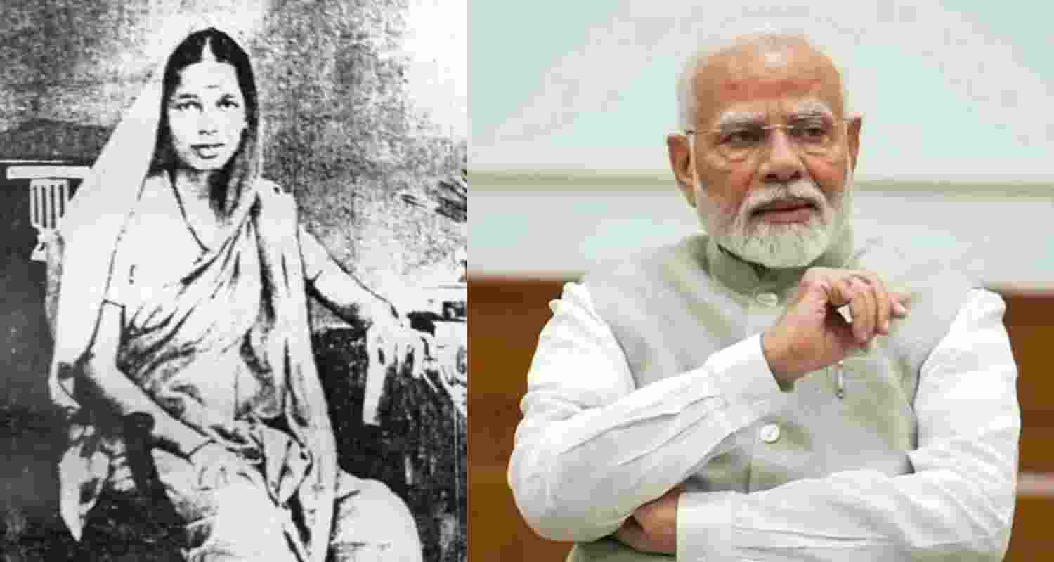PM Narendra Modi pays tribute to Savitribai Phule. 