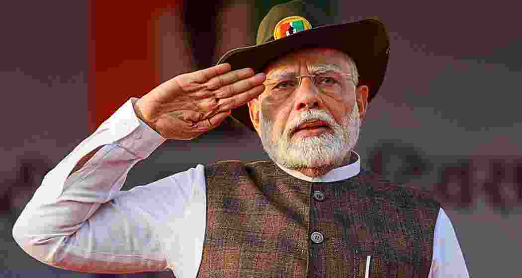 Kevadia: Prime Minister Narendra Modi takes salute of the Ekta Diwas Parade at the Statue of Unity on the occasion Sardar Vallabhbhai Patel's birth anniversary, in Kevadia, Thursday, Oct. 31, 2024.