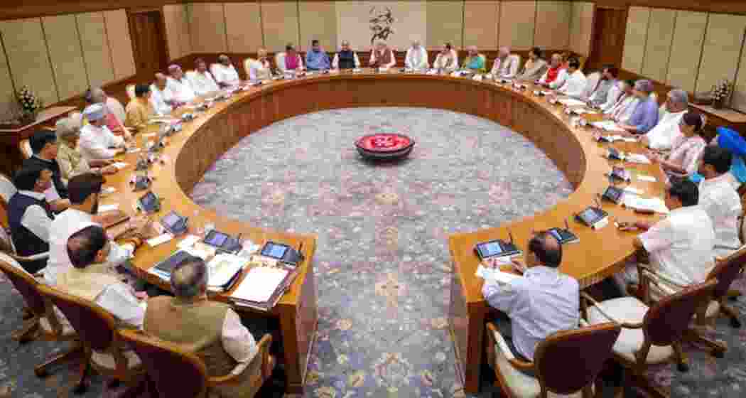 Prime Minister Narendra Modi chairs a Cabinet meeting in New Delhi. (File photo)