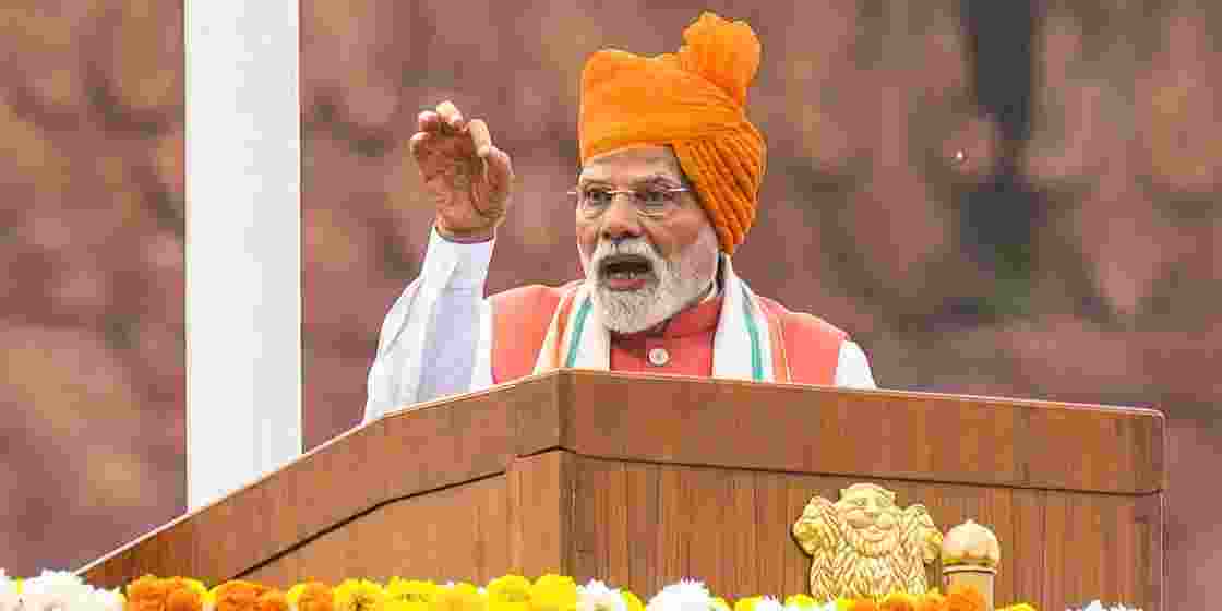 Prime Minister Narendra Modi addresses the nation.