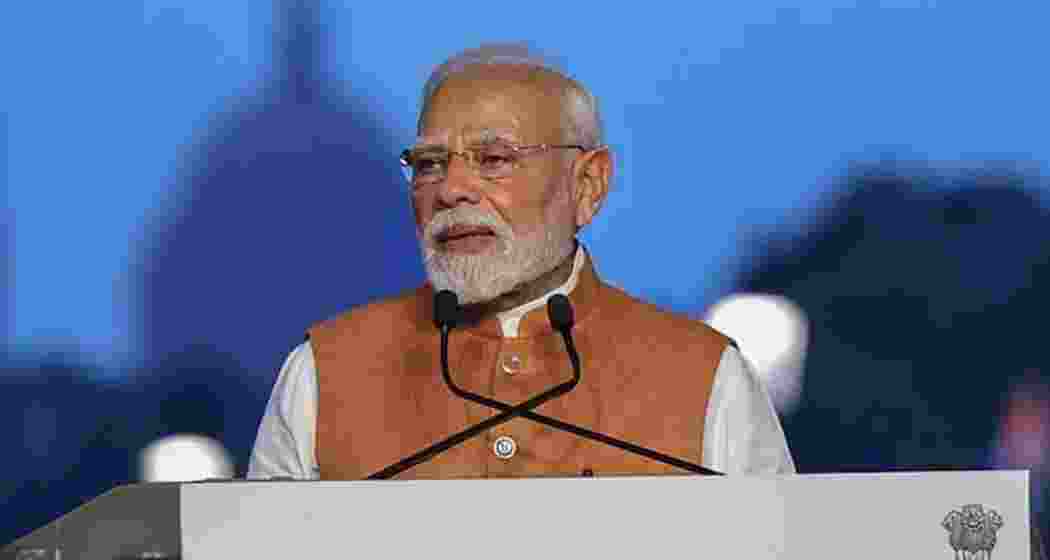 A file photo of Prime Minister Narendra Modi addressing a gathering.