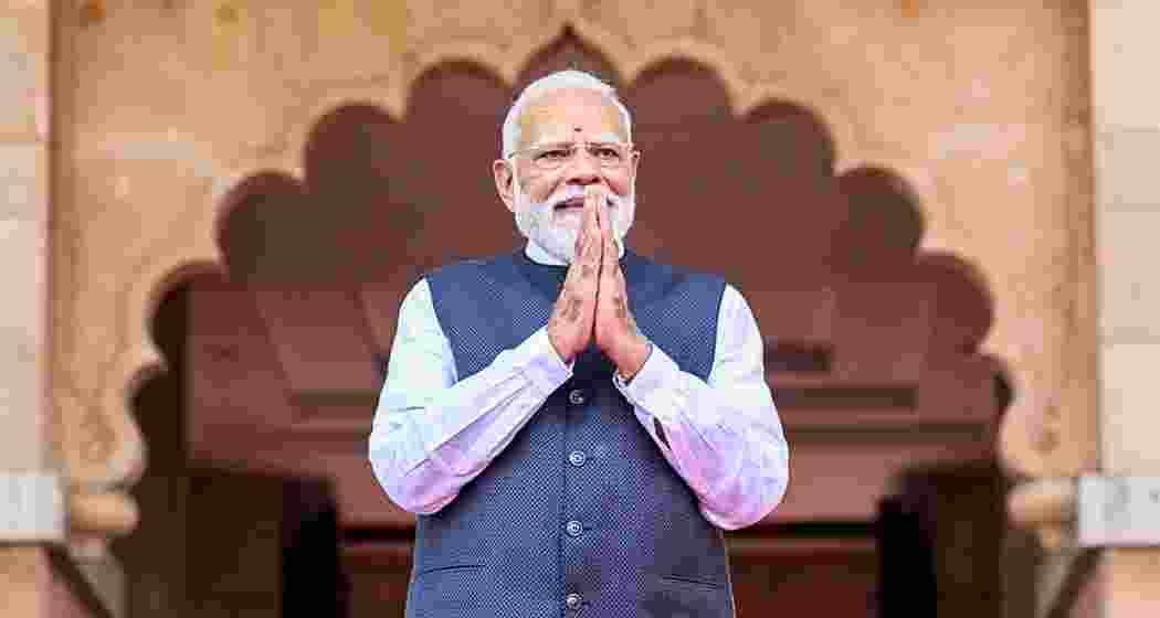 Prime Minister Narendra Modi during a visit to Kashi Vishwanath Temple, in Varanasi on Wednesday. 