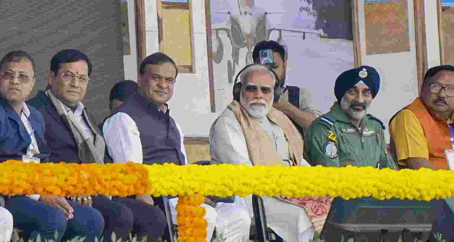 PM Narendra Modi lands at Northeast’s first ELF in Assam, inaugurates IIM Guwahati, National Data Centre and flags off 225 e-buses.