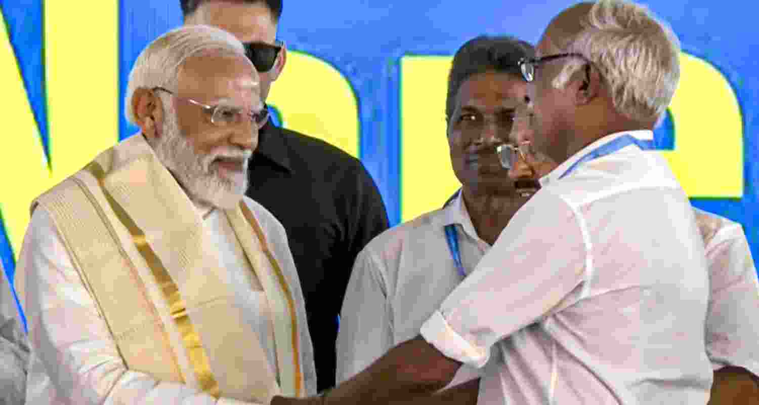 PM Narendra Modi hails renaming of Kerala to Keralam while addressing fishermen’s body event in Kochi during his visit to poll-bound Kerala.