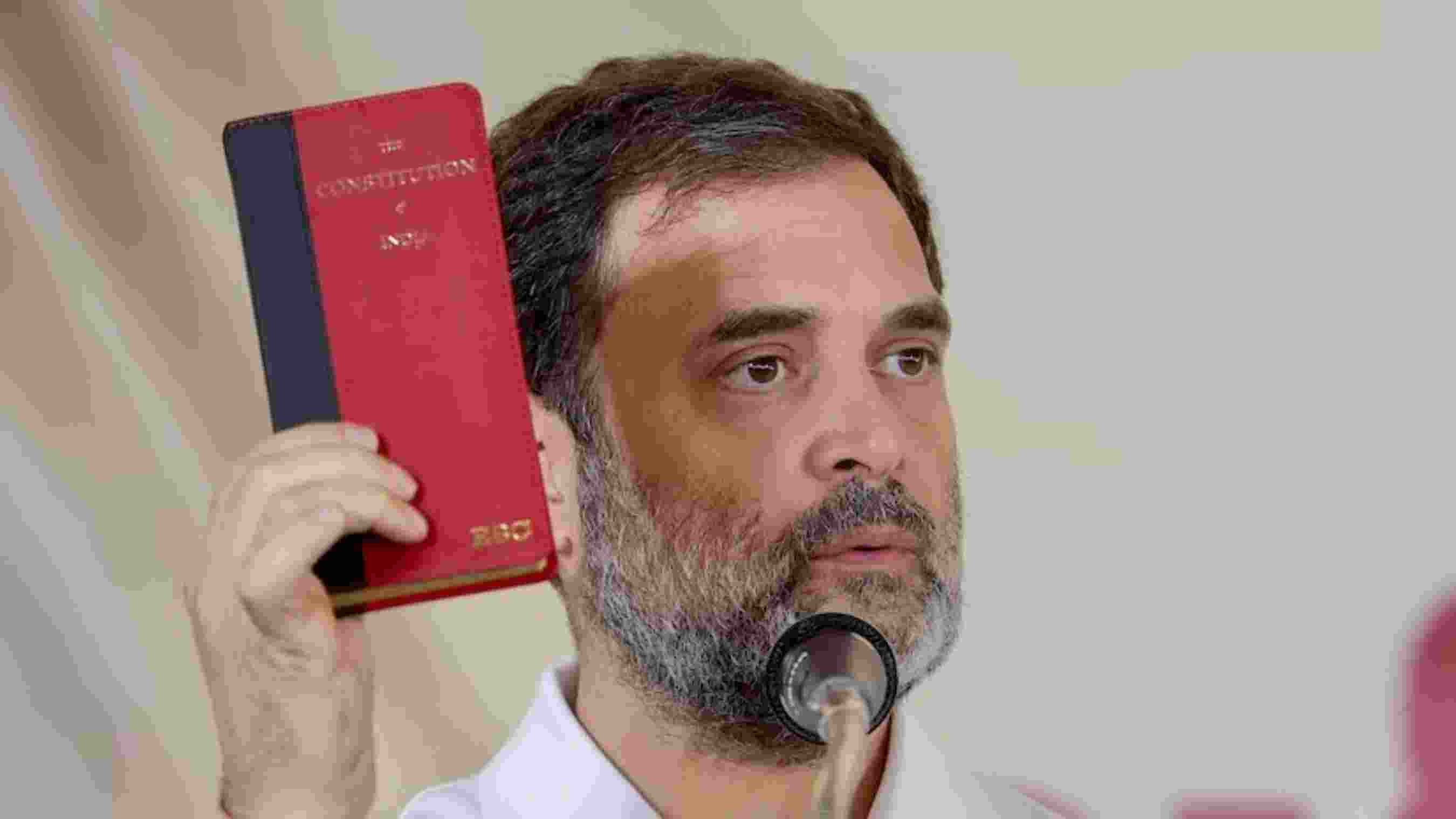 Around 20 centimetres in length and nine centimetres in breadth, the leather-bound copy of the Constitution, held up before crowds frequently by Congress leader Rahul Gandhi during the Lok Sabha elections, has a deep Lucknow connection - and is reportedly now much in demand.