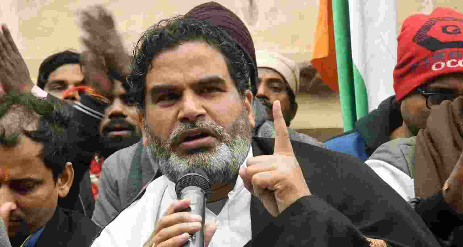 A file photo of Prashant Kishor detained amid BPSC protest over exam paper leak at Patna’s Gandhi Maidan.