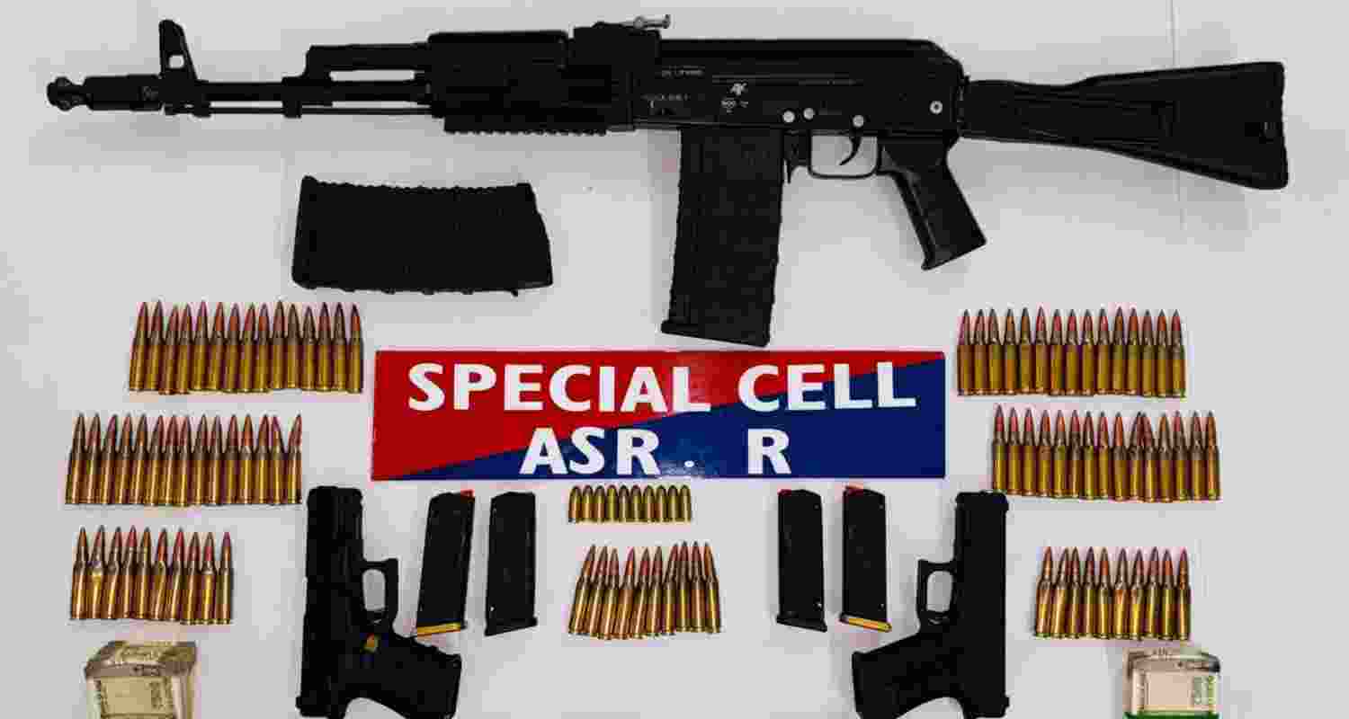 Seized arms and ammunition.