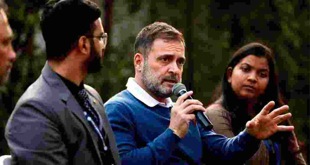 Leader of Opposition Rahul Gandhi interacts with students at IIT Madras, discussing redefining success and reimagining education in India, in New Delhi on Saturday, January 4, 2025.