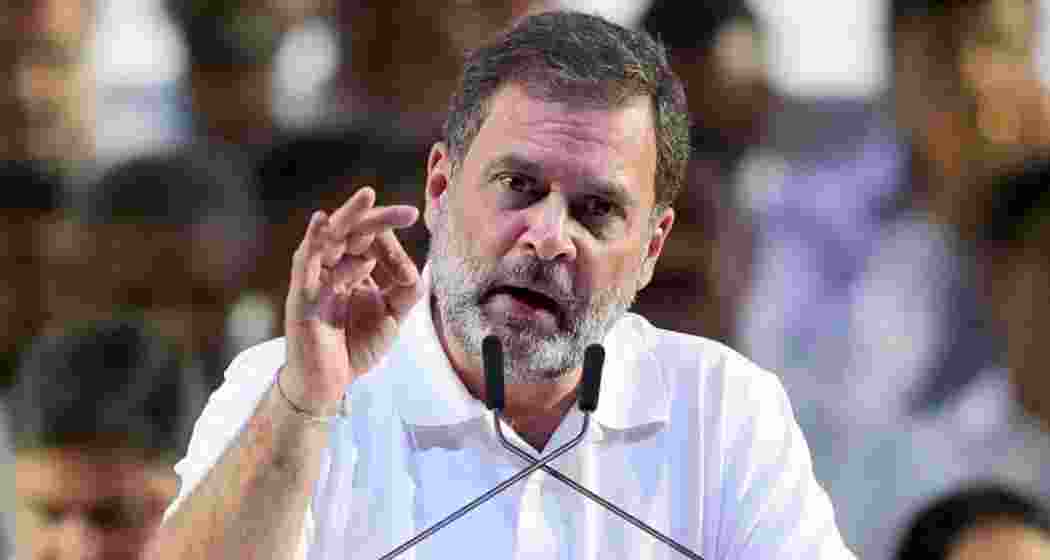 Leader of the Opposition in Lok Sabha, Rahul Gandhi, addresses a gathering. (File photo)