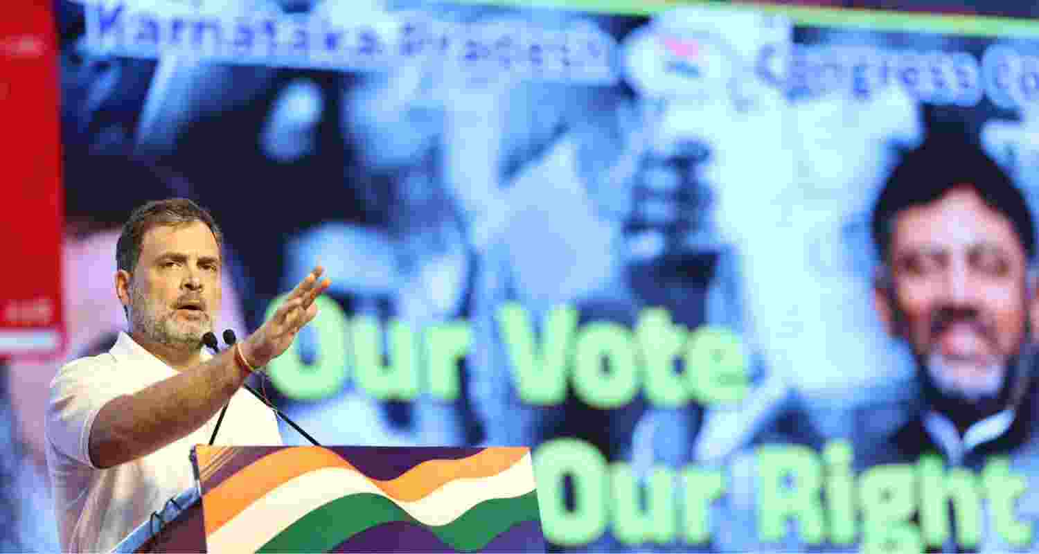 1 in 6 votes stolen, Rahul claims at Bengaluru Vote Adhikar Rally