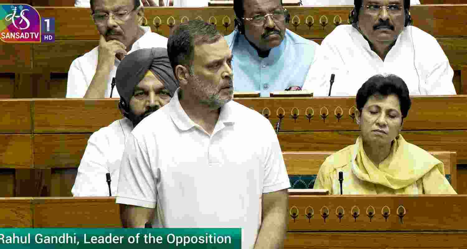 Rahul Gandhi and Kiren Rijiju clashed in the Lok Sabha after an objectionable remark by the Congress leader was expunged by Speaker Om Birla.