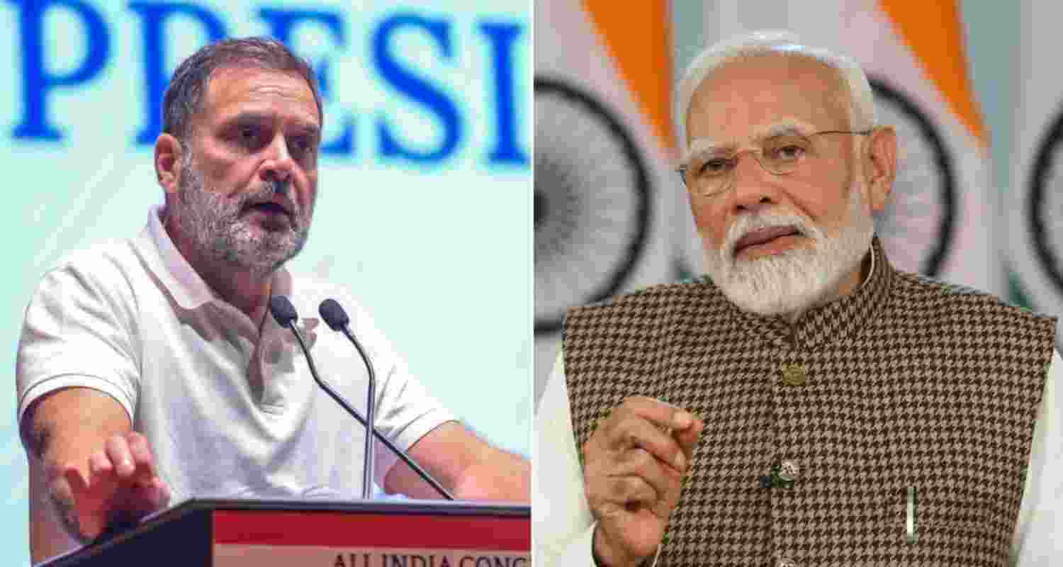 Congress leader Rahul Gandhi (left) and Prime Minister Narendra Modi.
