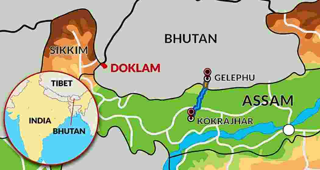 A graphical presentation depicting the proposed railway links connecting Assam with Bhutan.