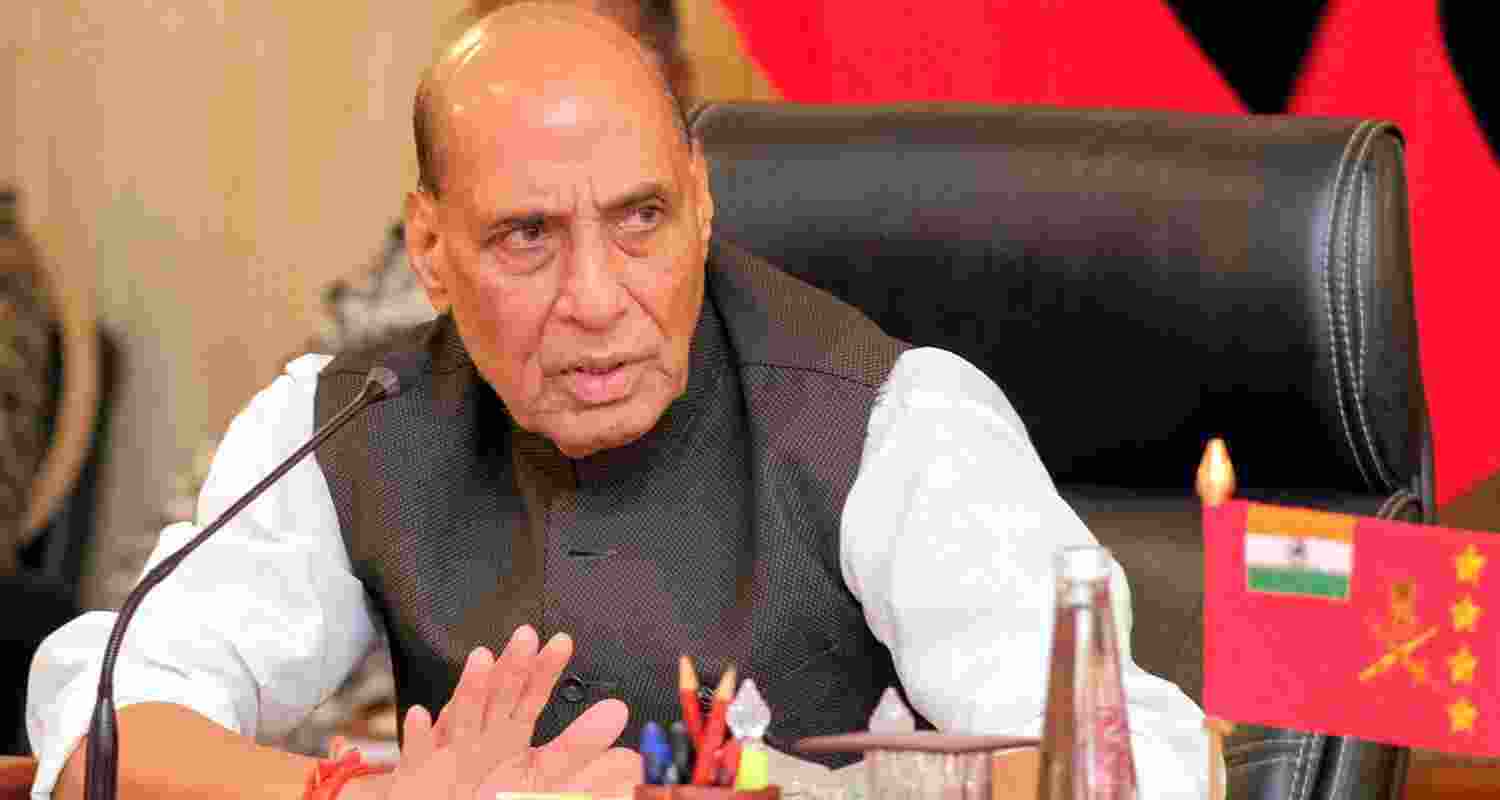 Defence Minister Rajnath Singh addressed the Army Commanders’ Conference in Jaisalmer. 