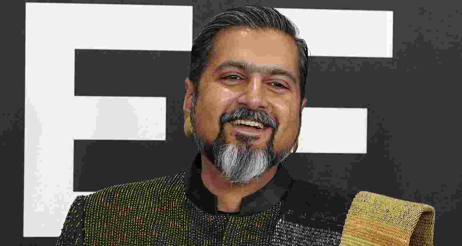 Indian music composer Ricky Kej at the red carpet of the 2025 Grammy Awards.