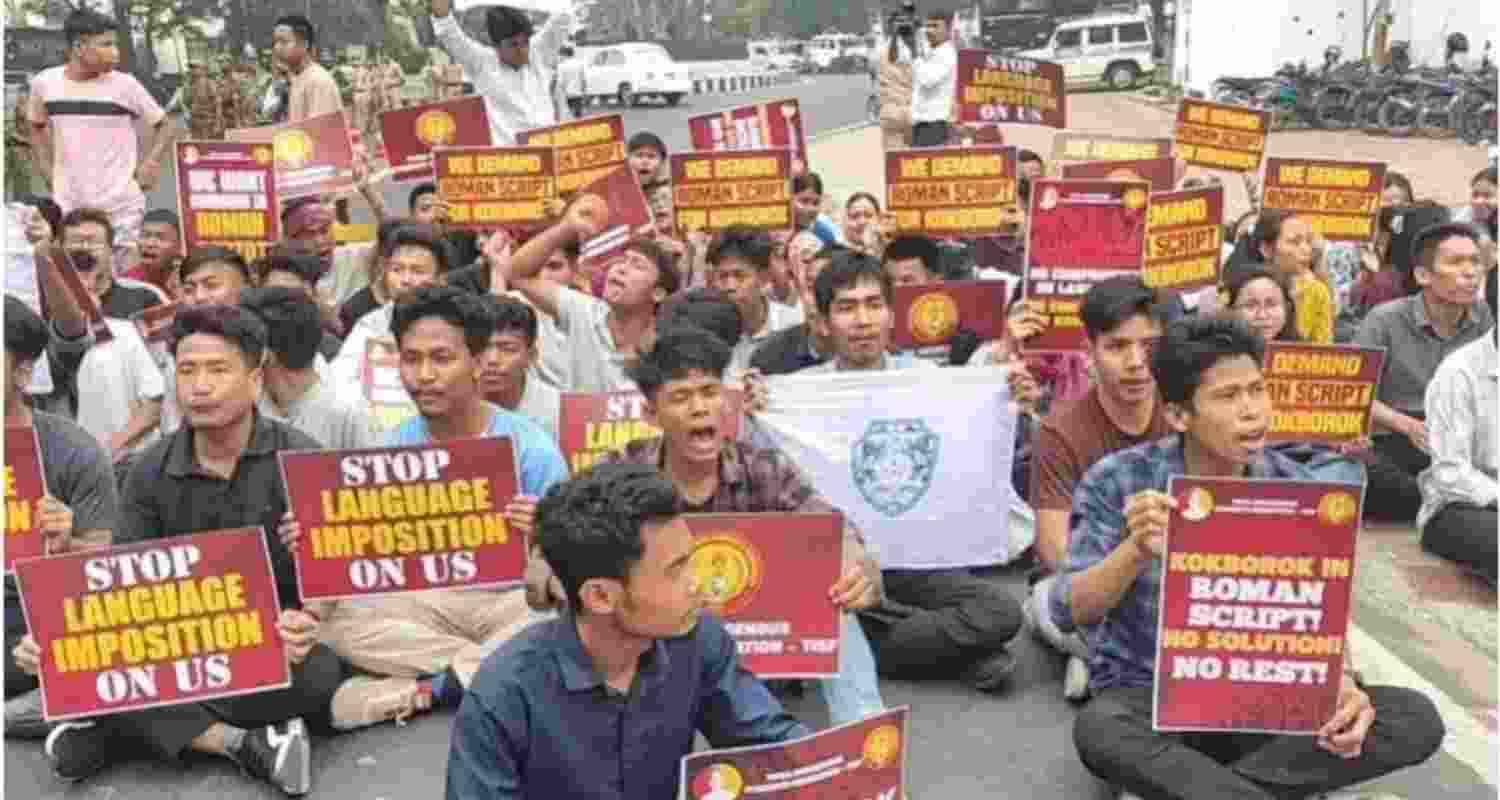 Roman script demand sparks tribal protests across Tripura