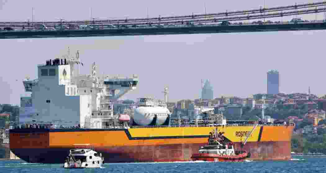 File photo of crude oil tankers used for transporting petroleum across international waters.