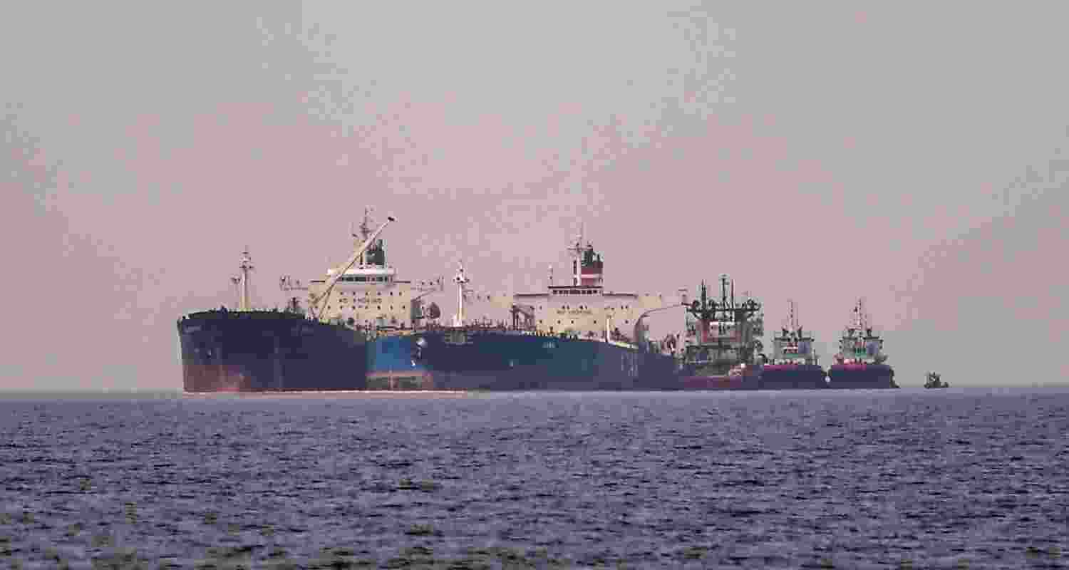 A vessel that is allegedly a part of the Russian 'shadow' fleet photgraphed last week.