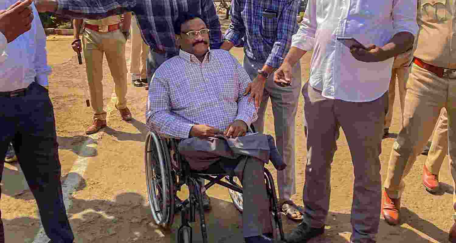 An image of GN Saibaba, the Delhi University Professor who was imprisoned because of alleged Maoist links.