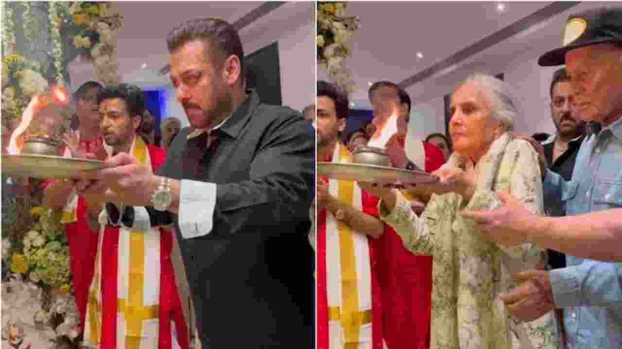 In a video posted by Salman Khan on X, the superstar could be seen performing Ganesha ‘aarti’ with his parents.