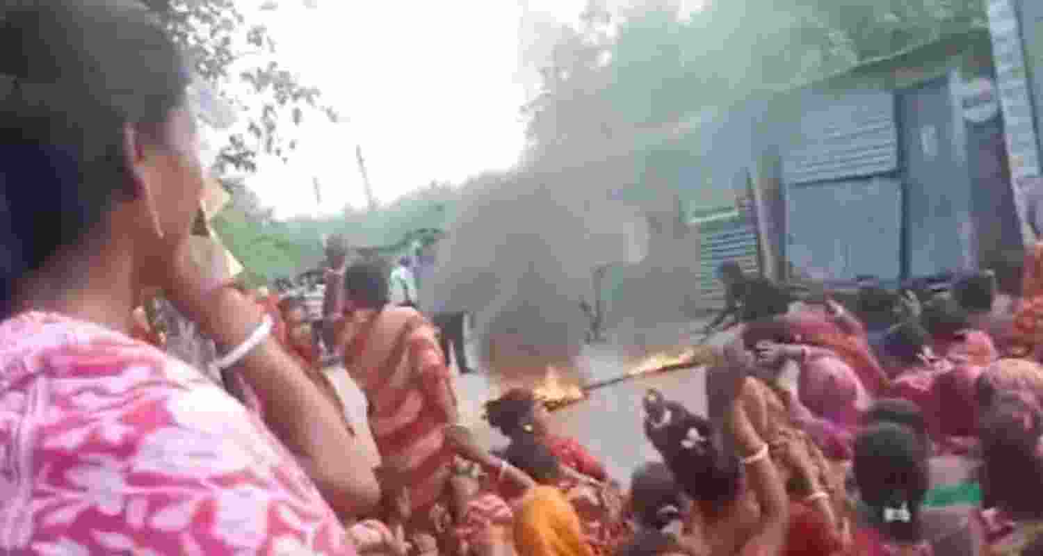 Fresh prptests in Sandeshkhali.