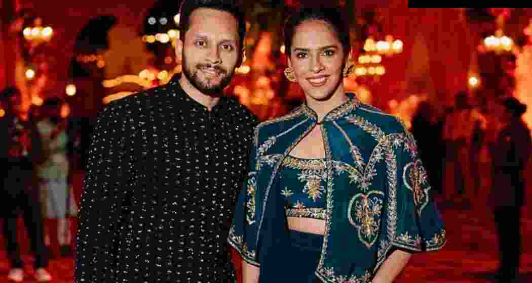 Ace shuttler Saina Nehwal and husband Parupalli Kashyap attend the pre-wedding celebrations of Anant Ambani and Radhika Merchant in Jamnagar, Gujarat. 