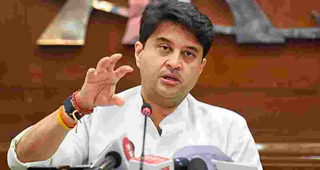File photo of Union Minister for Development of Northeastern Region, Jyotiraditya Scindia addressing a gathering. 