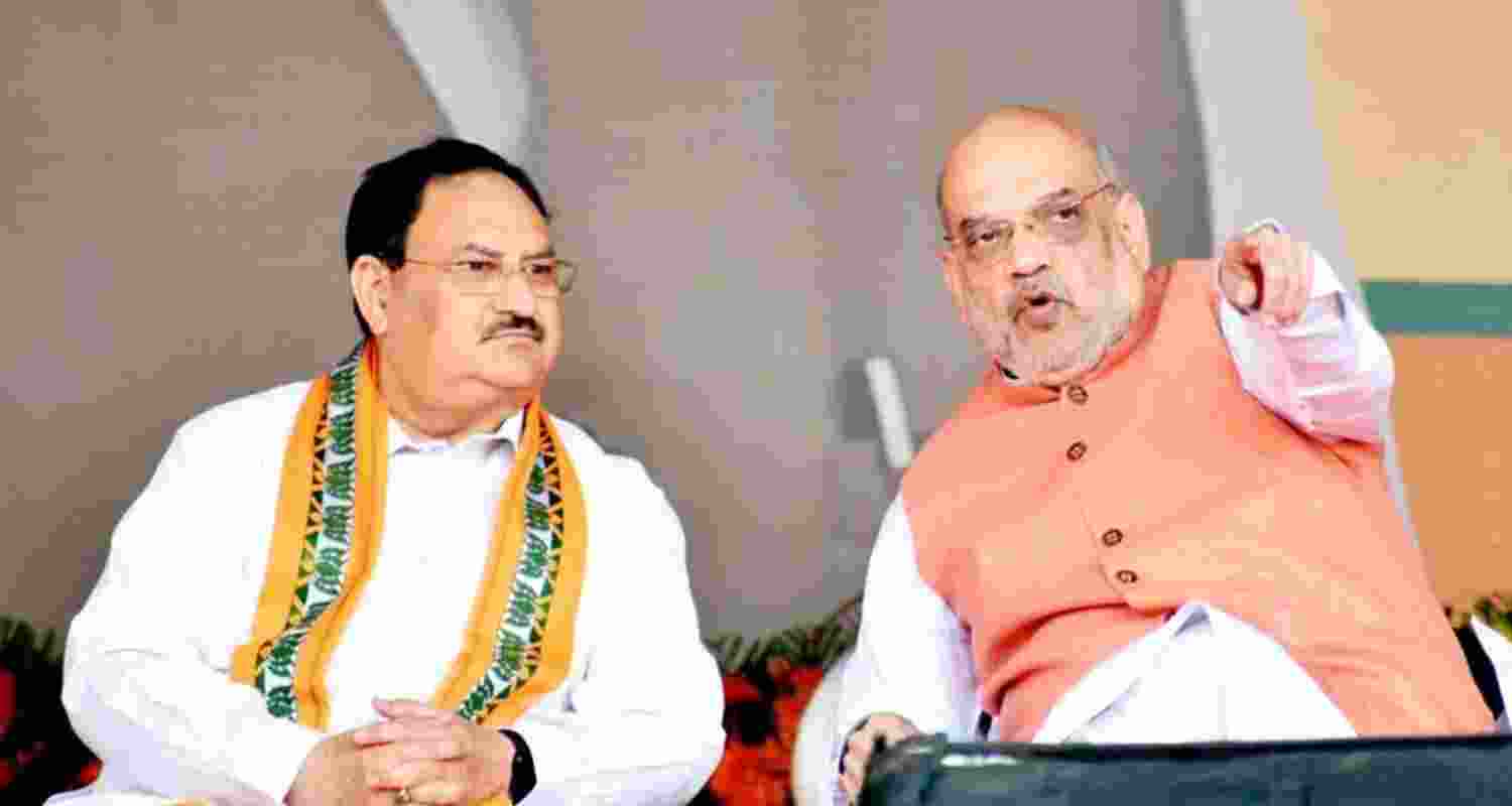 Union home minister Amit Shah and BJP president J P Nadda. 