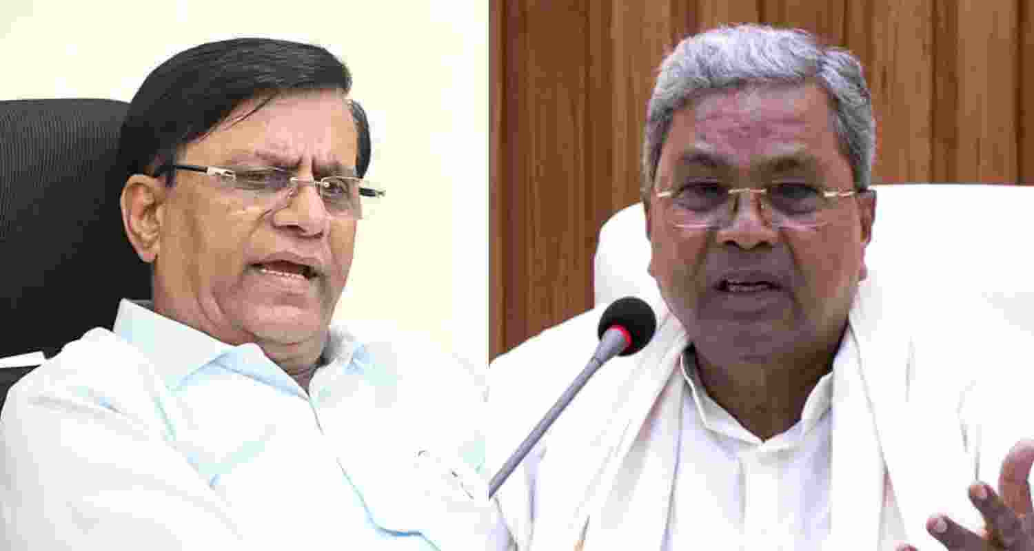 Economic Adviser to Karnataka Chief Minister Siddaramaiah, Basavaraj Rayareddy (left) and the CM. 