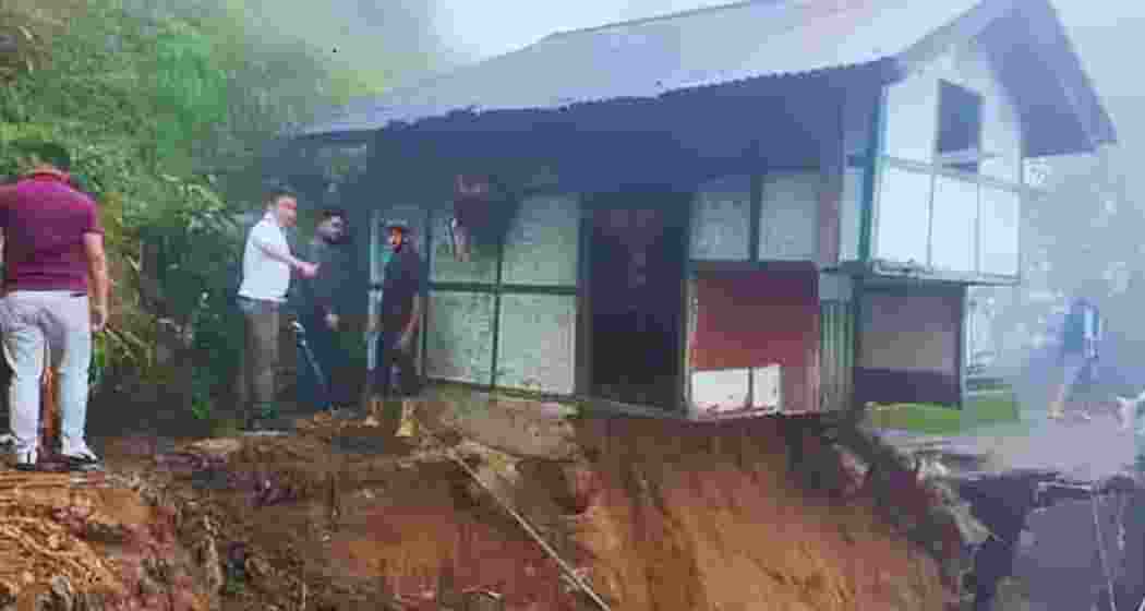 Scenes from a landslide-affected Dentam in West Sikkim.