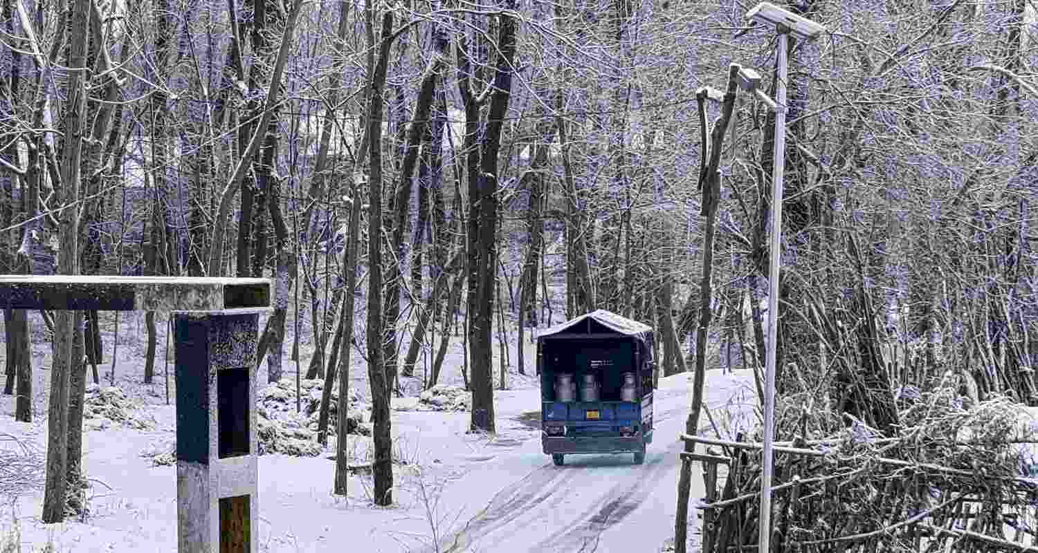 Uttarakhand also received the first snowfall of the year on Friday, which covered almost all the high-altitude areas of the state with a thick blanket of snow