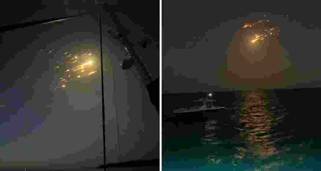 Fiery debris from SpaceX’s Starship streaks across the sky near Florida and the Bahamas after the spacecraft exploded mid-flight, marking the second consecutive failure of the Mars-bound rocket programme this year.