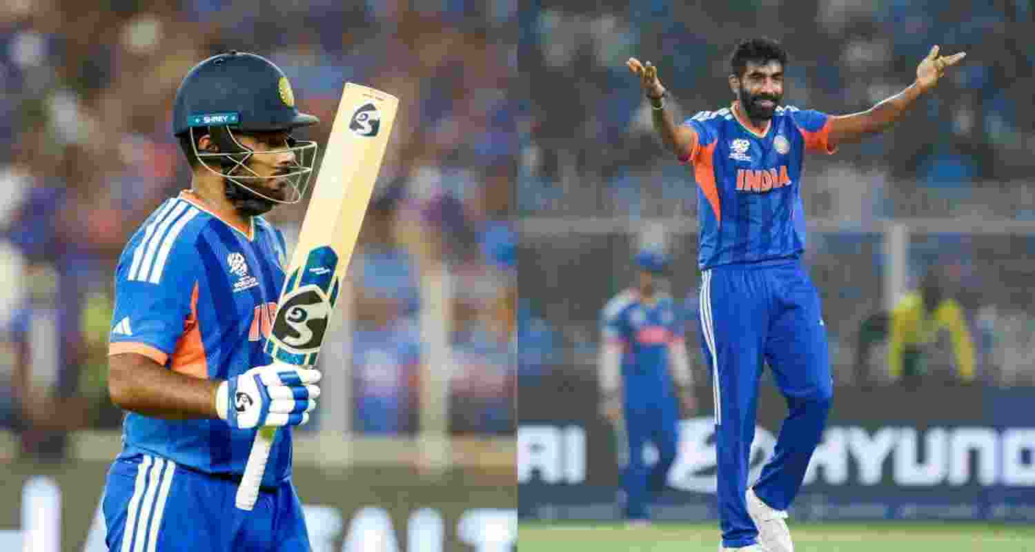 Ishan Kishan and (right) Jasprit Bumrah.