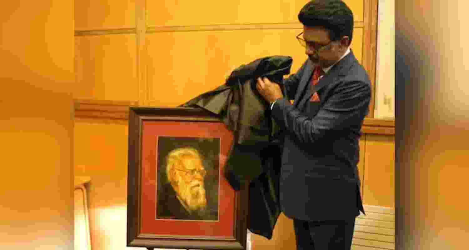 Tamil Nadu Chief Minister MK Stalin unveils Periyar portrait at Oxford, calls himself ‘grandson in ideals’.