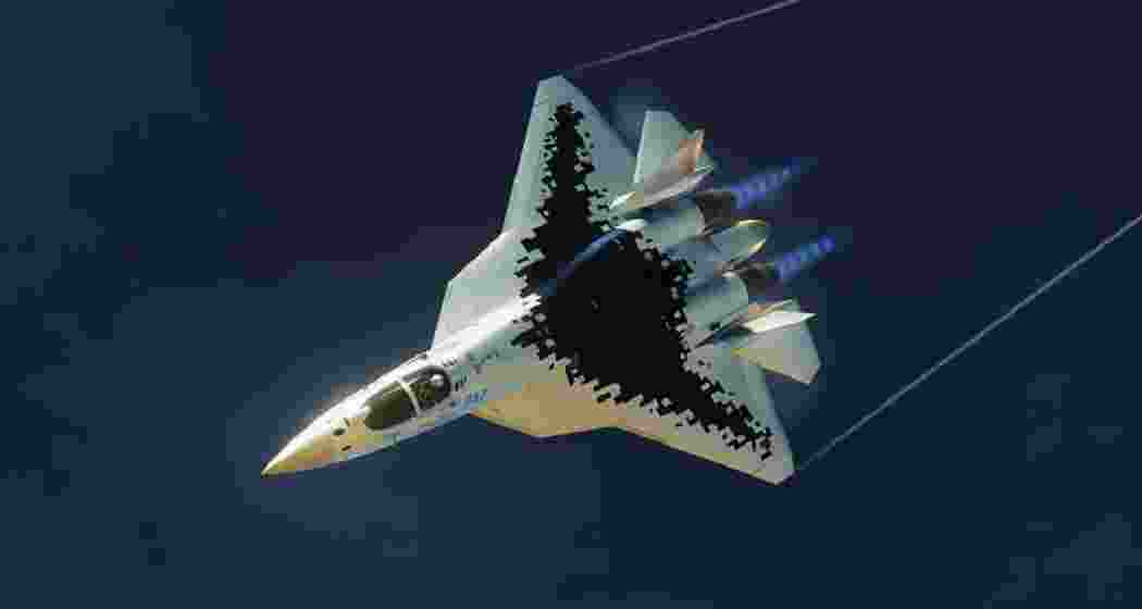A Su-57 fifth-generation fighter jet.