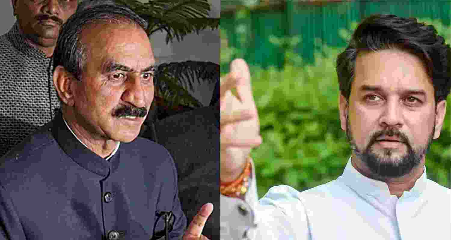 Sukhvinder Singh Sukhu (left) and Anurag Thakur (right).