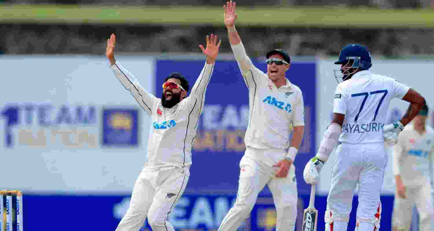 New Zealand cricket team during a Test match against India in Gwalior. File Image.