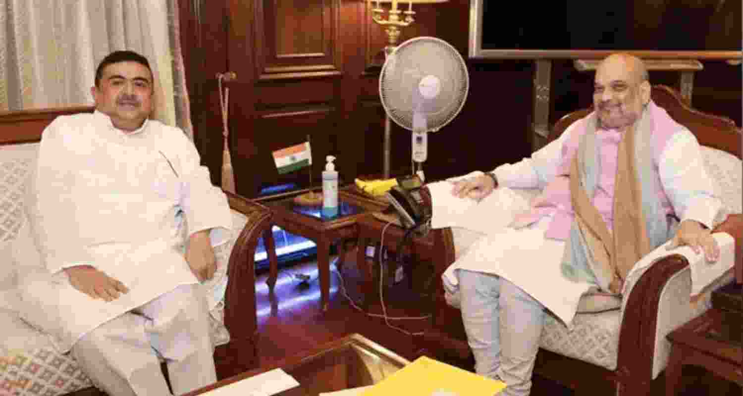 Leader of Opposition Suvendu Adhikari met Union Home Minister Amit Shah in New Delhi.