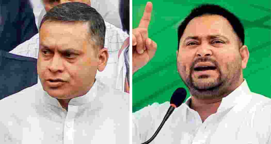 Amit Malviya, BJP National IT Cell Chief (left), and Tejashwi Yadav, RJD Leader.